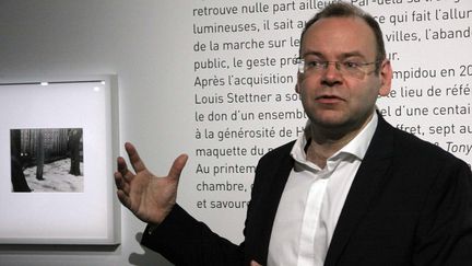 Clément Chéroux présente l'exposition Louis Stettner a la galerie des photographies du Centre Pompidou (14 juin 2016)
 (Giniès / SIPA)