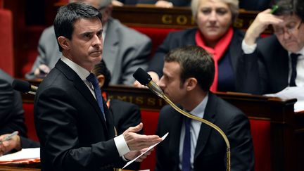 Le Premier ministre Manuel Valls, le 19 janvier 2016 &agrave; l'Assembl&eacute;e nationale &agrave; Paris. (ALAIN JOCARD / AFP)