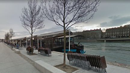 Les quais du Rhône à Lyon en mars 2018, sur Google Street View. (GOOGLE STREET VIEW)