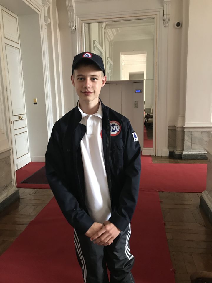 Augustin, ambassadeur du Nord pour le SNU à la préfecture du Nord, à Lille. (ANNE-LAURE BOUSIGES / RADIO FRANCE)