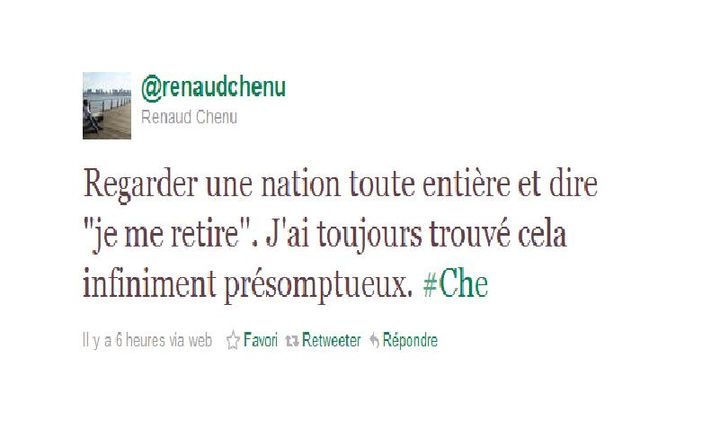 Catpure d'écran du tweet de @renaudchenu (DR)