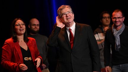 Jean-Luc Mélenchon, fondateur de La France insoumise, à Redon (Ille-et-Vilaine), le 9 décembre 2024. (SEBASTIEN SALOM-GOMIS / AFP)