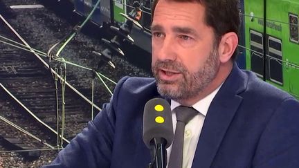 Christophe Castaner était l'invité de franceinfo jeudi 15 mars. (FRANCEINFO / RADIOFRANCE)