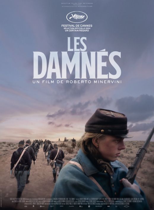 Affiche du film "Les Damnés" (The Damned"), de Roberto Minervini, présenté lors de la 77e édition du festival de Cannes le 16 mai 2024. (OKTA FILM)