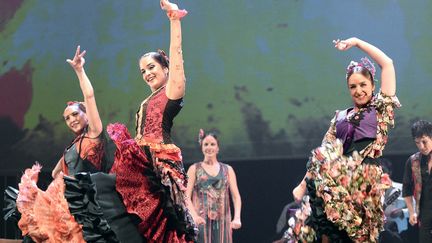 Des danseuses du ballet d'Andalousie, lors de l'édition 2014 de Arte Flamenco
 (Jean-Pierre Muller / AFP)