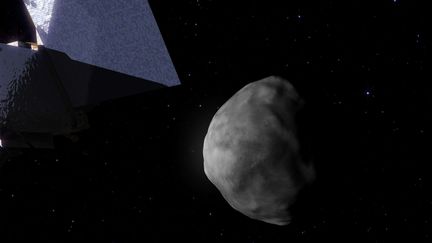 La sonde OSIRIS-REx doit prélever un échantillon du sol de l'astéroïde Bennu. (GODDARD CONCEPTUAL LAB / REX / SIPA)