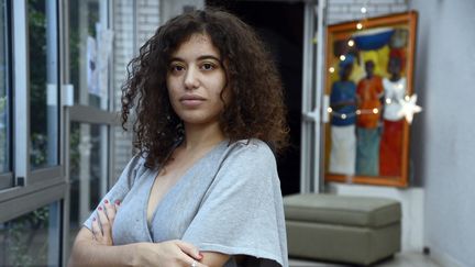 Fatima Benomar, co-fondatrice du mouvement féministre Les Effronté-es, le 18 octobre 2018 à Paris.&nbsp; (BERTRAND GUAY / AFP)