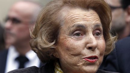 La milliardaire fran&ccedil;aise Liliane Bettencourt &agrave; l'institut de France ke 12 octobre.&nbsp; (FRANCOIS GUILLOT)