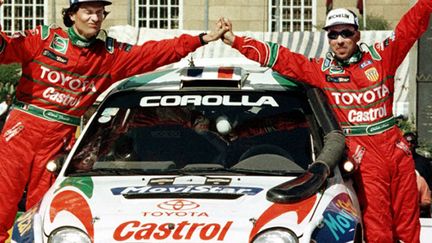 Au volant de la Toyota, Didier Auriol et Denis Giraudet remportent le rallye du Safari en 1999