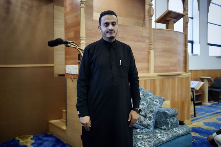 L'imam de la Grande mosquée d'Hamtramck (Michigan, Etats-Unis), Belal Alzuhairi, le 8 novembre 2024. (PIERRE-LOUIS CARON / FRANCEINFO)