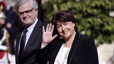 Martine Aubry, le 15 mai 2012, &agrave; l'Elys&eacute;e (Paris). (LIONEL BONAVENTURE / AFP)