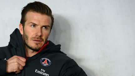 L'attaquant parisien David Beckham, le 29 mars 2013 au Parc des Princes. (FRANCK FIFE / AFP)