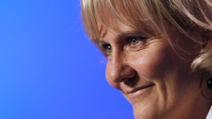 La ministre de l'Apprentissage Nadine Morano lors de la convention UMP sur le projet socialiste, le 18 octobre 2011 &agrave; Paris. (ALEXANDER KLEIN/AFP)