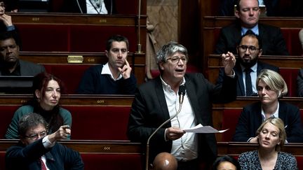 Le député de La France insoumise Eric Coquerel à l'Assemblée nationale, le 20 février 2018. (ARTHUR NICHOLAS ORCHARD / HANS LUCAS / AFP)