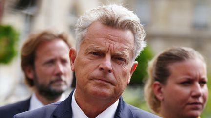 Fabien Roussel, the national secretary of the Communist Party, at the Élysée Palace, August 23, 2024. (DIMITAR DILKOFF / AFP)