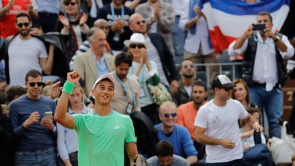 Antoine Hoang, le 30 mai 2019,&nbsp;à Rolland-Garros.&nbsp; (THOMAS SAMSON / AFP)