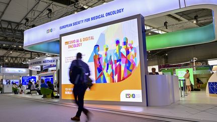 Le congrès annuel de la Société européenne d'oncologie médicale (Esmo) s'est déroulé à Barcelone du 13 au 17 septembre 2024. (MANAURE QUINTERO / AFP)