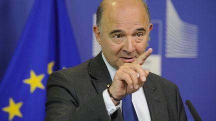 Pierre Moscovici, le 26 septembre 2013 &agrave; Bruxelles (Belgique). (JOHN THYS / AFP)