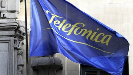 Logo du groupe de télécoms espagnol Telefonica (ici à Madrid) (AFP - DOMINIQUE FAGET)