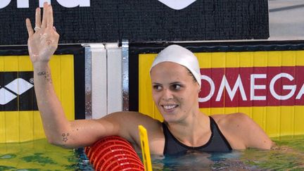 Laure Manaudou au départ du 100m dos