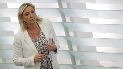 Marine Le Pen au Parlement europ&eacute;en de Strasbourg (Bas-Rhin), le 2 juillet 2013. (VINCENT KESSLER / REUTERS)