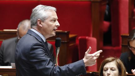 Bruno Le Maire lors d'une séance de questions à l'Assemblée nationale, le 29 mai 2019, à Paris. (FRANCOIS GUILLOT / AFP)