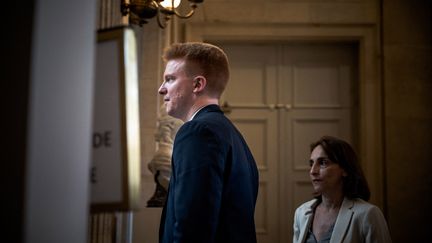 Le député LFI Adrien Quatennens à l'Assemblée nationale, le 21 juin 2022.&nbsp; (ARTHUR NICHOLAS ORCHARD / HANS LUCAS / AFP)