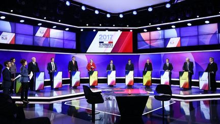 Les onze candidats avaient tous prévu meeting, déplacement ou discours.&nbsp; (MARTIN BUREAU / POOL)