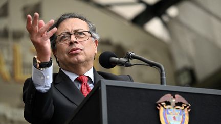 Le président colombien Gustavo Petro, à Bogota, le 15 décembre 2023. (RAUL ARBOLEDA / AFP)