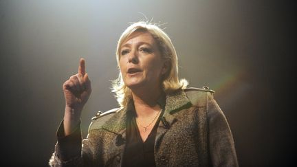 Marine Le Pen, le 26 f&eacute;vrier 2012 &agrave; Ch&acirc;teauroux (Indre). (ALAIN JOCARD / AFP)