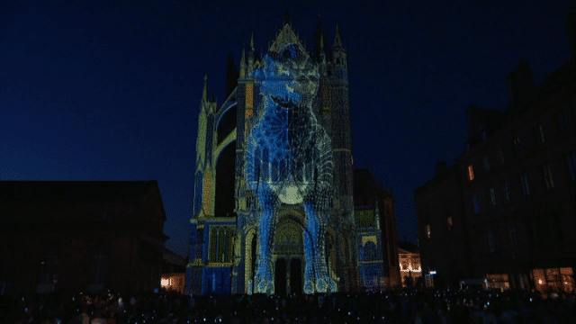 Constellations Reims : mapping cathédrale