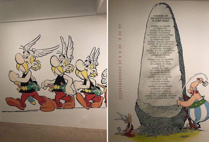 Oeuvres d'Uderzo exposées au musée Maillol à Paris, le 27 mai 2021.
 (YANN BERTRAND / RADIO FRANCE)