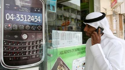 Publicité pour un BlackBerry à Dubaï (AFP)