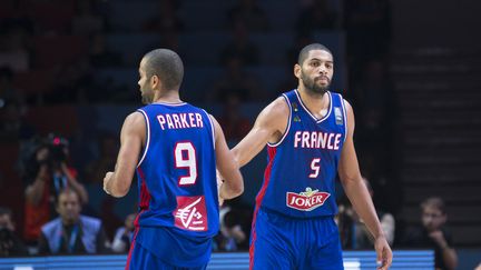 Batum, Parker, deux des leaders de l'Equipe de France (CITIZENSIDE/ANN-DEE LAMOUR / CITIZENSIDE.COM)