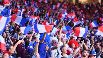 Des supporters fran&ccedil;ais, lors de France-Turquie, le 12 septembre 2015, en huiti&egrave;me de finale de l'Eurobasket, &agrave; Villeneuve-d'Ascq (Nord). (MUSTAFA YALCIN / ANADOLU AGENCY / AFP)