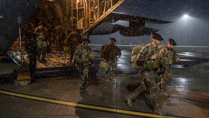 Les soldats français partis d'Annecy et arrivés en Roumanie, pour rejoindre les forces de l'Otan déployées face à l'invasion russe en Ukraine. (ETAT-MAJOR DES ARMEES VIA AFP)