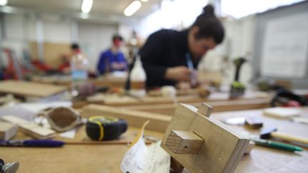 L'atelier ébénisterie au Centre de formation des apprentis d'Eschau (Bas-Rhin). Photo d'illustration. (MAXPPP)