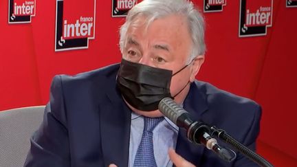 Gérard Larcher, le président du Sénat sur France Inter, le 11 janvier 2022. (FRANCEINTER / RADIO FRANCE)