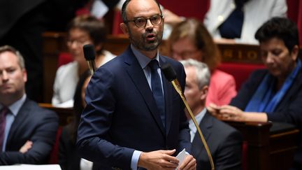 Le Premier ministre Edouard Philippe à l'Assemblée nationale, le 3 octobre 2017. (CHRISTOPHE ARCHAMBAULT / AFP)