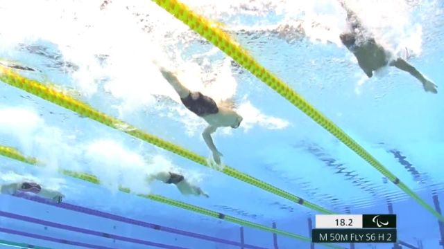 Ça passe pour Laurent Chardard ! Sur le 50 m papillon S6, le nageur français se classe 5e des séries et se qualifie pour la finale.