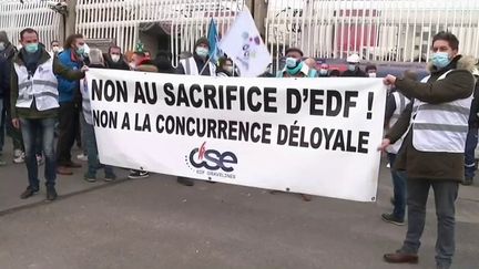 Prix de l'électricité : à Gravelines, une soixantaine de salariés d'EDF en grève (France 2)