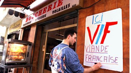  (En 1996, déjà, la désignation de l'origine française de la viande était vue comme un argument de vente © Reuters/Eric Gaillard)