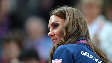 Catherine Middleton lors de la finale de la gymnastique, le 5 ao&ucirc;t aux JO de Londres. (BEN STANSALL / AFP)