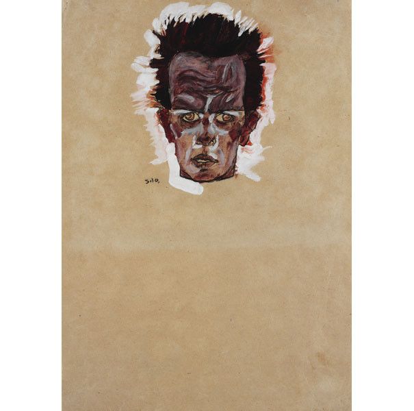 Egon Schiele, "Autoportrait, tête", 1910, Ömer Koç
 (Photo : © Hadiye Cangókçe)