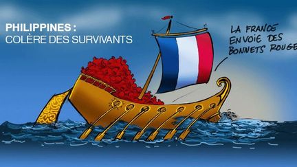 Une semaine après le passage du typhon Haiyan dans le centre des Philippines, les opérations de secours ont du mal à se mettre en marche, les humanitaires décrivant leur travail comme un enfer logistique. 

Pendant ce temps, les sinistrés de l'île de Leyte, dont la plupart ont perdu des proches, n'ont plus rien à manger ni à boire. A Tacloban, la capitale de l'île, le désespoir a laissé place à la colère. (Franck Pucques)