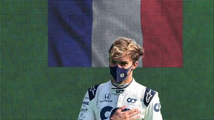 Vainqueur du Grand Prix de Monza, Pierre Gasly a fait résonner la Marseillaise en F1 pour la première fois depuis 24 ans. (JENNIFER LORENZINI / POOL)