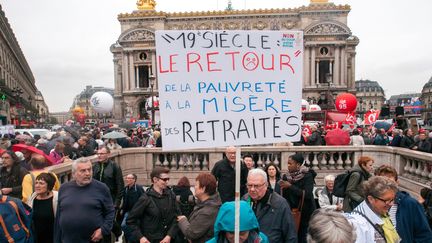 Manifestation de retraités contre la hausse de la CSG à Paris le 28 septembre 2017. (MAXPPP)