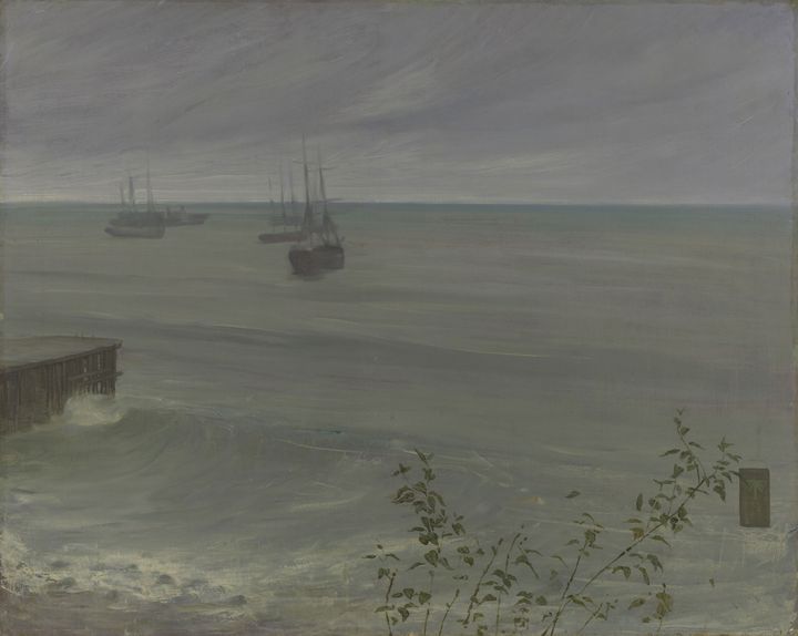 James Abbott McNeill Whistler, "Symphonie en gris et vert : l'Océan", 1866, Huile sur toile, New York, The Frick Collection (© The Frick Collection; photo: Joseph Coscia Jr.)