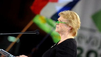 Eva Joly à Grenoble, le 12 avril 2012. (JEAN-PIERRE CLATOT / AFP)