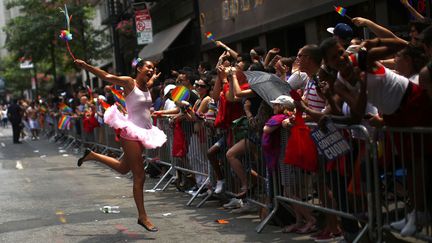 Parade de la Gay pride &agrave; New York (Etats-Unis), le 30 juin 2013. (ERIC THAYER / REUTERS)